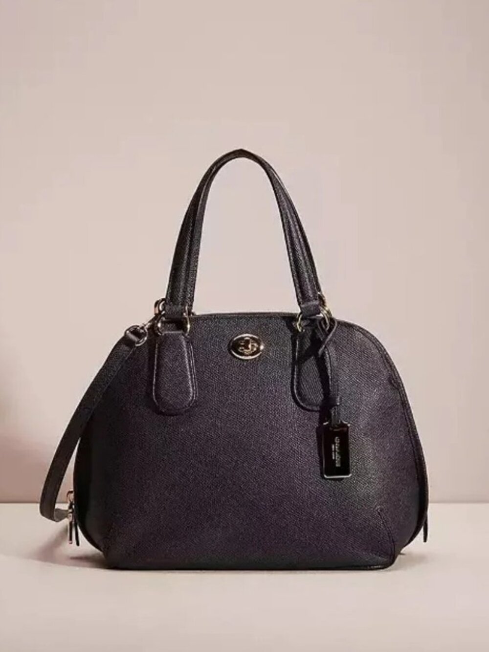 New Coach Prince Black Leather Shoulder Bag